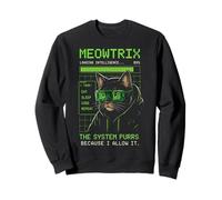 Meme per Programmatore retrò Meowtrix Cat AI Humor Coding Felpa