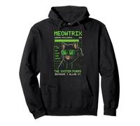 Meme per Programmatore retrò Meowtrix Cat AI Humor Coding Felpa con Cappuccio