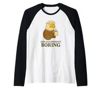 Meme politico divertente di Keep Government Noiing Maglia con Maniche Raglan