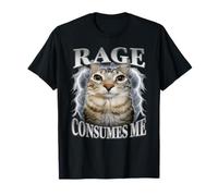 Meme Rage Consumes Me Staring Cat, Divertente e Stupido Maglietta