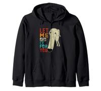 Meme retrò Borzoi Dog Lasciami Fare per Te Felpa con Cappuccio