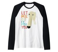 Meme retrò Borzoi Dog Lasciami Fare per Te Maglia con Maniche Raglan