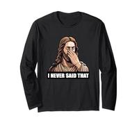 Meme scettico ateo Gesù Facepalm Non L'Ho mai Detto Maglia a Manica