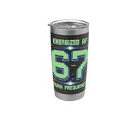 Meme Six Seven Aura Energy 67 Bicchiere termico in acciaio inox doppia parete