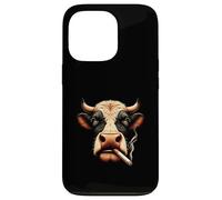 Meme Smoking Mucca ti fissa con vibrazioni ribelli Custodia per iPhone 13 Pro