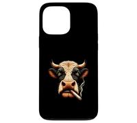 Meme Smoking Mucca ti fissa con vibrazioni ribelli Custodia per iPhone 13 Pro Max