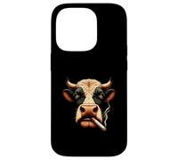 Meme Smoking Mucca ti fissa con vibrazioni ribelli Custodia per iPhone 14 Pro