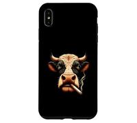 Meme Smoking Mucca ti fissa con vibrazioni ribelli Custodia per iPhone XS Max