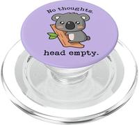 Meme Smooth Brain Gang No Pensieri Testa Vuota Koala Viola PopSockets PopGrip per MagSafe