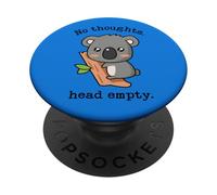 Meme Smooth Brain Gang No Thoughts Head Empty Koala Blue PopSockets PopGrip Adesivo