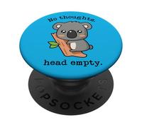 Meme Smooth Brain Gang No Thoughts Head Empty Koala Blue PopSockets PopGrip Adesivo