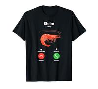 Meme sulla telefonata di Shrim Calling Funny Shrimp Maglietta