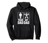Meme umoristici tuo padre è normale e mio padre è un bodybuilder Felpa con Cappuccio