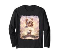 Meme Yorkshire Terrier Howling to The Moon Romance degli Anni '90 Maglia a Manica