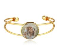 MeMeDIY Bracciale con Foto Personalizzato per Donna con Immagine Incisa e Testo Bracciale Rigido Aperto in Oro/Argento/Nero Ciondolo a Forma di Cuore Regalo Personalizzato per Mamma Moglie Amico - A2