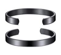 MeMeDIY Bracciale Personalizzato con Incisione ID Identificativo su Misura per Uomo Donna Ragazza Rigido Regolabile in Acciaio Inossidabile (8 mm di Larghezza, Taglie Piccole e Grandi)