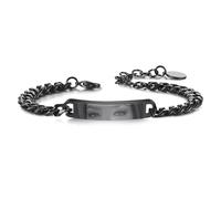 MeMeDIY Bracciale Uomo con Foto Occhi Personalizzata Braccialetto Acciaio Inossidabile Regolabile con Incisione Foto/Nome/Testo Regalo Personalizzati per Marito Fidanzato Coppia Anniversario - Nero