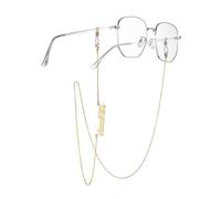 MeMeDIY Catenella da Occhiali Personalizzata con Nome per Donne Catenella per Occhiali da Sole con Perla di Nascita Catena per Maschera Facciale Personalizzata In Acciaio Inox -B2