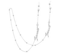 MeMeDIY Catenella da Occhiali Personalizzata con Nome per Donne Catenella per Occhiali da Sole con Perla di Nascita Catena per Maschera Facciale Personalizzata In Acciaio Inox -F1