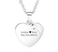 MeMeDIY Collana Personalizzata per Uomo Donna, Collana con Testo Inciso/Foto con Lucchetto/Ciondoli Chiave, Collana in Acciaio Inossidabile per Coppie, Regali Personalizzabili per Fidanzato Fidanzata