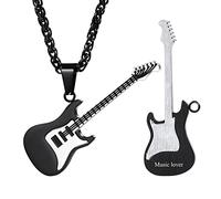 MeMeDIY Collana Personalizzata Rock And Roll da Uomo Personalizza Collane Musicali per Uomo Donna Gioielli in Acciaio Inossidabile
