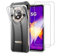 MEMELOKA Cover per Blackview BL9000 Pro + Pellicola Vetro Temperato, Sottile Morbida Silicone TPU Anti-ingiallimento Custodia [Antigraffio][Anti-impronte] - Trasparente