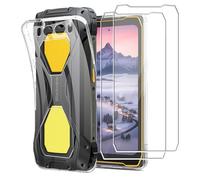 MEMELOKA Cover per Blackview BV7300 + 2 Pezzi Pellicola Protettiva in Vetro Temperato, Sottile Morbida Silicone TPU Anti-Ingiallimento Custodia[AntiGraffio][Anti-Impronte], Trasparente