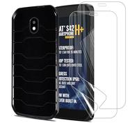 MEMELOKA Cover per Cat S42 H+ e 2 Pezzi Pellicola, Ultrasottile Custodia Protettiva Morbido in Silicone Gel Gomma Nero Anti-Scratch Cover Protezione