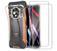 MEMELOKA Cover per CUBOT Kingkong Ace 3 + 2 Pezzi Pellicola Protettiva in Vetro Temperato, Sottile Morbida Silicone TPU Anti-Ingiallimento Custodia[AntiGraffio][Anti-Impronte], Trasparente