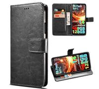 MEMELOKA Cover per DOOGEE Blade 10/Blade 10 Pro/Blade 10 Ultra, Interno TPU Antiurto e Premium PU Flip Wallet Custodia con Slot per Scheda [Magnetica a Scatto][Funzione di Supporto] - Nero