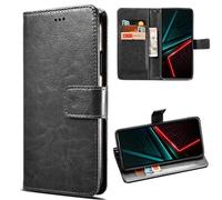 MEMELOKA Cover per DOOGEE Blade 20/Blade 20 Turbo, Interno TPU Antiurto e Premium PU Flip Wallet Custodia con Slot per Scheda [Magnetica a Scatto][Funzione di Supporto] - Nero