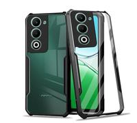 MEMELOKA Cover per OPPO A5 5G/4G/OPPO A5m, Bordo Silicone TPU + Trasparente Rigida PC Schiena Acrilico, Antiurto & Antigraffio Custodia Protettiva