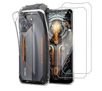 MEMELOKA Cover per OSCAL Marine 2 + Pellicola Protettiva in Vetro Temperato, Sottile Morbida Silicone TPU Anti-ingiallimento Custodia [Antigraffio][Anti-impronte] - Trasparente