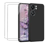 MEMELOKA Cover per OUKITEL C58/OUKITEL C58 PRO + 2 Pezzi Vetro Temperato, Morbido Silicone [Antiurto] Custodia Leggero [Anti-Graffio] Bumper Case TPU Protettiva Custodia, Nero