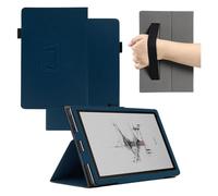 MEMELOKA Custodia per BOOX Note Air 5C/Note Air5 C 10.3 Pollici, Leggera e Sottile Custodia in Pelle PU con Cinturino da Polso, Morbido Cover con Funzione di Supporto, Blu