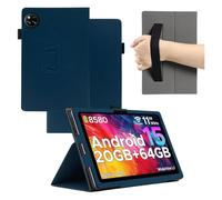 MEMELOKA Custodia per DOOGEE Tab A9 Plus/Tab A9 PRO Plus 11 Pollici, Leggera e Sottile Custodia in Pelle PU con Cinturino da Polso, Morbido Cover con Funzione di Supporto, Blu