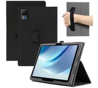 MEMELOKA Custodia per DOOGEE U13 13 Pollici, Leggera e Sottile Custodia in Pelle PU con Cinturino da Polso, Morbido Cover con Funzione di Supporto, Nero