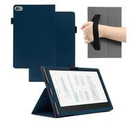 MEMELOKA Custodia per TCL Note A1 NXTPAPER 11.5 Pollici | Leggera e Sottile, Custodia in Pelle PU, Cinturino da Polso, Morbido Cover, Funzione di Supporto, Blu