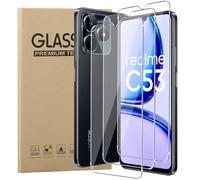 MEMELOKA Vetro Temperato per Realme Note 50/Realme C53/Realme C51, 3 Pezzi [Anti-Impronta][Senza Bolle][Facile da installare] Durezza 9H Antigraffio HD Pellicola Protettiva