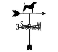 MEMEM Banderuola a Vento Creativa for Cani, Jack Russell, Rottweiler, Decorazione in Metallo, da Montare sul Tetto, for Esterni, Giardino, Patio, Cortile, Fattoria.(Jack Russell Dog)