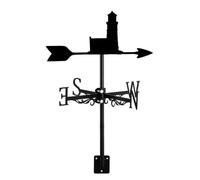 MEMEM Banderuola con Faro in Ferro battuto, indicatore di direzione del Vento, banderuola con Montaggio sul Tetto, Decorazione for Gazebo da Giardino Esterno(Lighthouse)