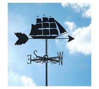 MEMEM Banderuola segnavento con Decorazione a Forma di Barca a Vela, Strumento di misurazione for Giardino, indicatore di direzione del Cortile, Facile da Montare.(Sailboat)