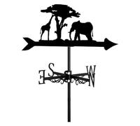 MEMEM Banderuola segnavento in Metallo a Forma di Giraffa, banderuola segnavento a Forma di Elefante con Supporto sul Tetto, Decorazioni for Gazebo da Giardino, Cortile e Fattoria all'aperto