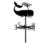 MEMEM Banderuola segnavento in Metallo a Forma di Oceano, Vita Marina, Animale Marino, Che Indica la direzione, Decorazioni da Giardino for Esterni, Fattoria, Cortile, Gazebo, Granchio(Whales)