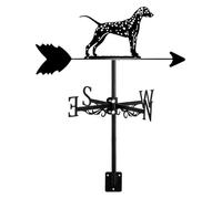 MEMEM Banderuola segnavento in Metallo, indicatore di Orientamento a Forma di Cane Terrier, Strumento di misurazione for Decorazione da Giardino, Patio e Cortile, con antiruggine(Dalmatian)