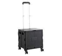 MEMEM Carrello pieghevole con 4 ruote universali e asta regolabile for impieghi gravosi, carrello della spesa portatile con coperchio, 15x13x15 pollici