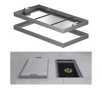 MEMEM Chiusino con Maniglia Nascosta, chiusino e Telaio in Acciaio Inox 304, Coperchio Rettangolare for ispezione, for Interni ed Esterni(40x25x5m)