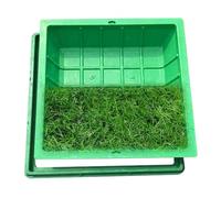 MEMEM Coperchi for Fosse settiche incassati con Parte Superiore in Erba, chiusino e Telaio Invisibili, Coperchio Quadrato in Resina con Base, for Giardino, Cortile, Esterno(50x50cm)