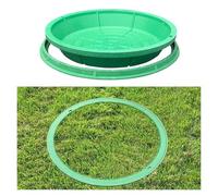 MEMEM Coperchio di Scarico da Incasso for Giardino, tombino Rotondo con Base, Coperchio in Resina for Camera di ispezione for Prato da Giardino Esterno(Diameter 50cm)