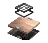MEMEM Coperchio e Telaio for tombino in Acciaio Inossidabile 304, Coperchio for Camera di ispezione fognaria dal Design Invisibile con Base e Maniglia Nascosta for Interni ed Esterni.(50x50x5cm)